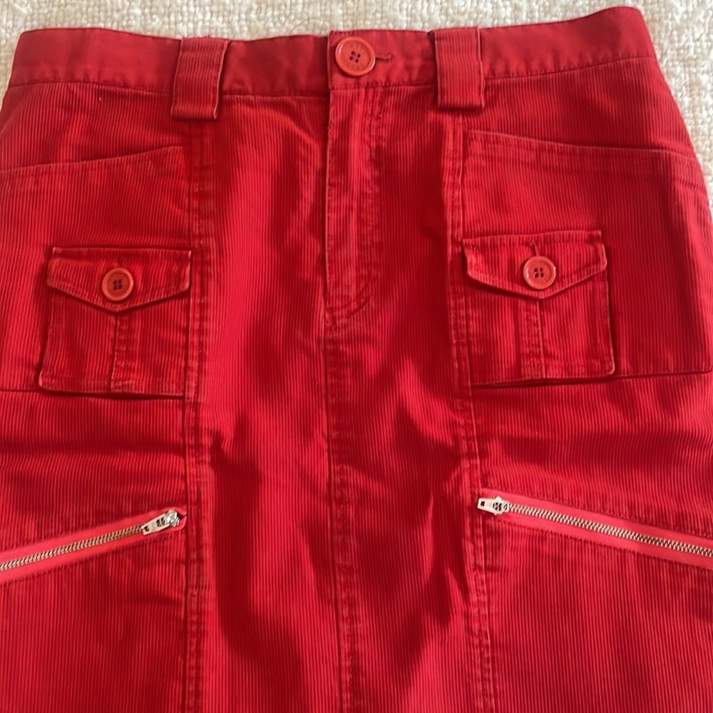 Marc Jacobs red corduroy pencil skirt - Picture 3 of 6
